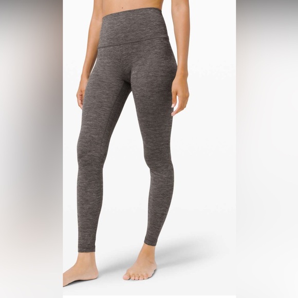 Size 6 Lululemon High Rise Align pant, Heathered Black - Picture 2 of 5